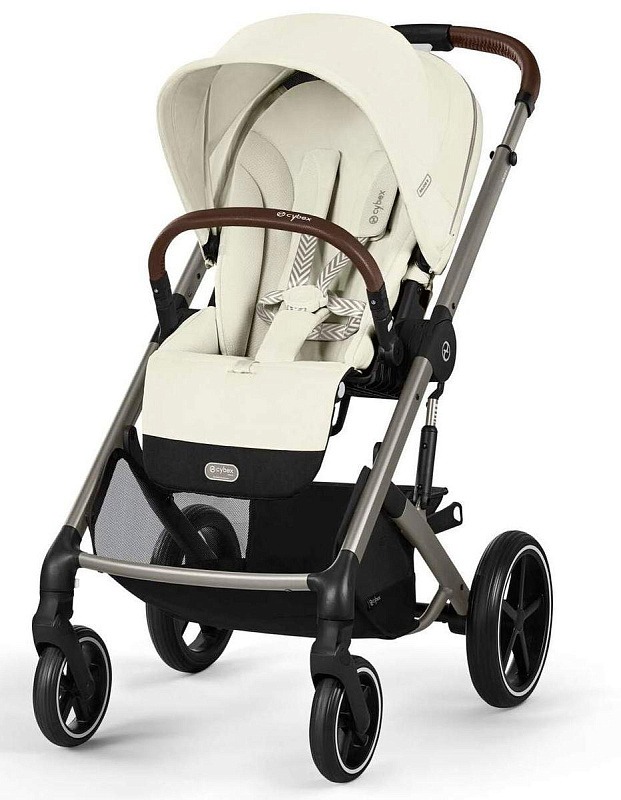 Коляска прогулочная Cybex Balios S Lux TPE 2025, Seashell Beige с дождевиком