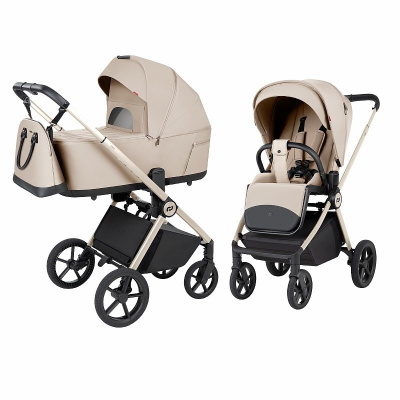 Коляска 2 в 1 Carrello Ultra F CRL-6556, Polar Beige (складная люлька)