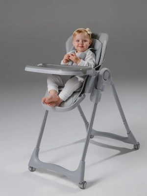 Стульчик для кормления Amarobaby Gourmet (серый) 