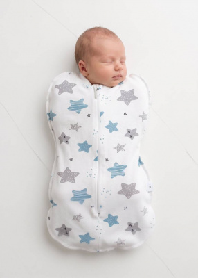 353инт Кокон Babyedel интерлок 56 см (белый /здезды)