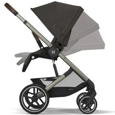 Коляска 2 в 1 Cybex Balios S Lux с дождевиком Chocolate Brown