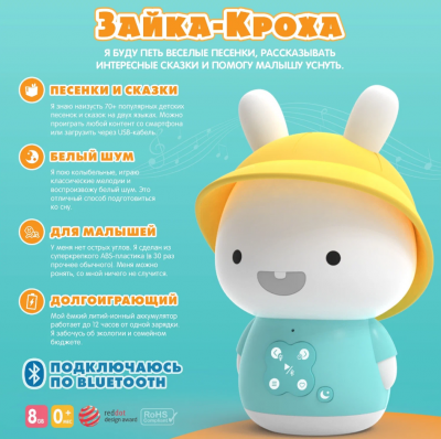 60029 Музыкальная игрушка Alilo Зайка-Кроха G9