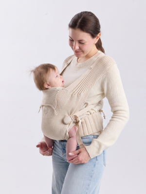 Рюкзак-кенгуру Happy Baby "BABYRIDE" milky 40110
