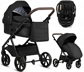 Коляска 3 в 1 Tutis Leo 3+, с автокреслом Beno Black (201 Black)