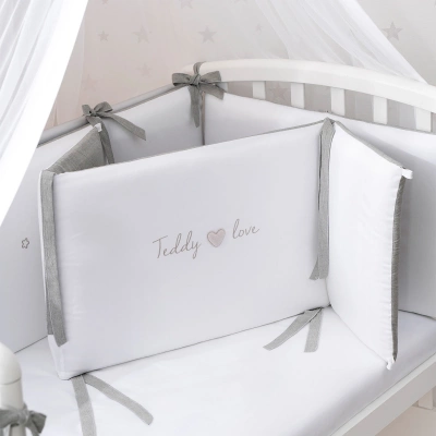 Комплект в кровать 6 предметный Teddy Love (Perina) серо-оливковый
