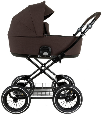 Коляска 2 в 1 Roan Bass Next Classic BNC/83/2 Turkish Coffe/Black/руч.Cappuccino