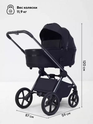 Коляска 3 в 1 Rant Falcon Soft Therm Black с автокреслом Cruise + переходник