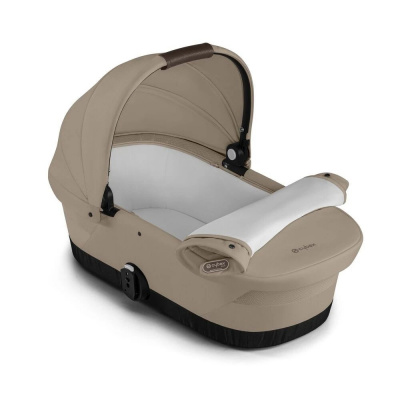 Коляска для двойни 2 в 1 Cybex Gazelle S шасси TPE с корзиной и дождевиком, Almond Beige (Бежевый)