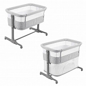 Колыбель приставная кроватка Carrello Picto CRL-16506, Tao Grey (Серый)