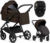 Коляска 3 в 1 Tutis Leo 3+, с автокреслом Beno Black (203 Brown)
