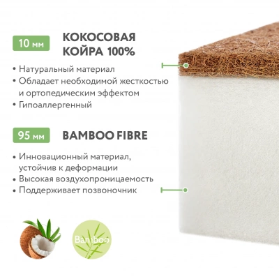 Матрас Plitex Bamboo Fibre 120*60