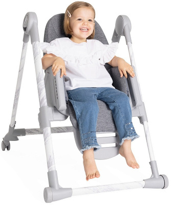 Стульчик для кормления Chicco Polly Armonia, Carrara (Серый)