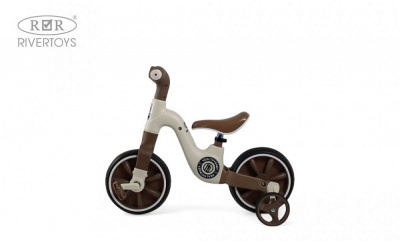 Беговел-велосипед RiverToys HB-318 BROWN/коричневый