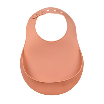 913559 BEABA Детский нагрудник силиконовый Terracotta