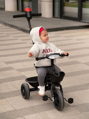 Велосипед трёхколёсный AmaroBaby Legend с ручкой черный