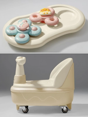 Толокар детский 2в1 с сиденьем для купания Amarobaby Swimmy, бежевый