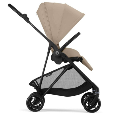 Коляска прогулочная Cybex Melio Carbon с дождевиком, Almond Beige (Бежевый)
