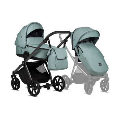Коляска 2 в 1 Tutis Mio 3+ Essential, (1502243 Turquoise) с сумкой