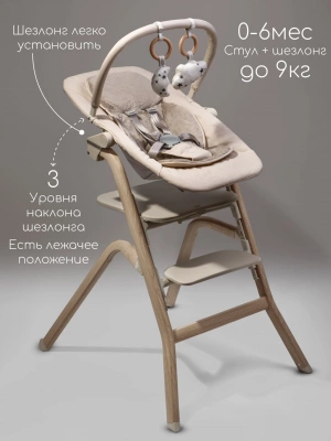 Стульчик для кормления 3 в 1 Amarobaby Winnie, молочный