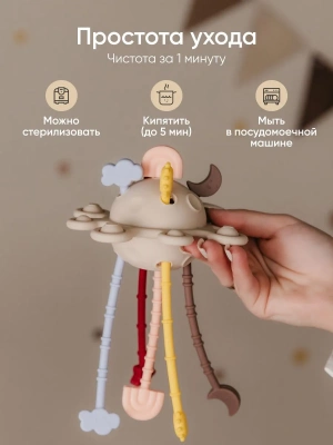 PT-001 Прорезыватель-погремушка Paomma Солнце Multicolor 