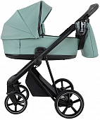 Коляска 2 в 1 Roan Sol 2в1 SL/13/L (Leather/Misti Mint/Grey/руч.серый)