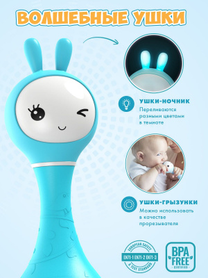 60905 Музыкальная игрушка Alilo Умный зайка R1 синий