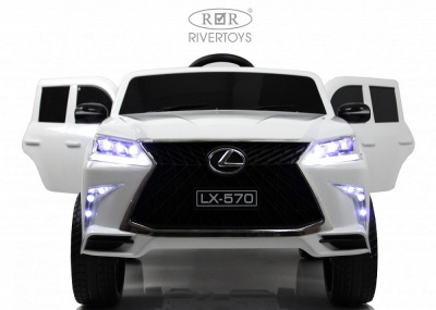 Электромобиль RiverToys Lexus 570 E555EE белый