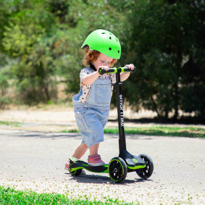 Растущий складной трехколесный самокат SmarTrike Xtend Scooter, Lime