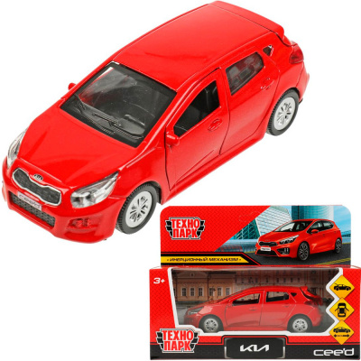 CEED-12-RD Машина металл KIA CEED длина 12 см, двери, багаж, инерц, красный