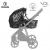 Коляска 2 в 1 Roan SOL RSL/2024 (Кожа White/Black/руч.тем.коричневый)