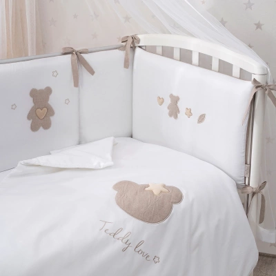 Комплект в кровать 6 предметный Teddy Love (Perina) песочный