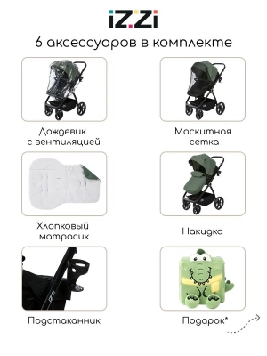Коляска-трансформер 3 в 1  iZZi Oliva