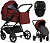 Коляска 3 в 1 Tutis Leo 3+, с автокреслом Beno Black (220 Burgundy)