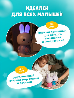 Музыкальная интерактивная игрушка alilo G6+ Медовый зайка 60301 сиреневый