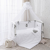 Комплект в кровать 6 предметный Teddy Love (Perina) серо-оливковый