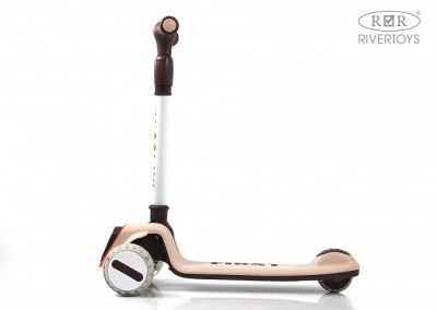 Самокат RiverToys HB-T-ONE коричневый