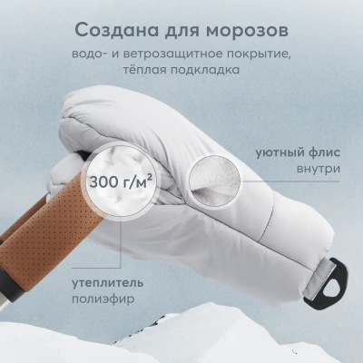 Муфта-сумка для коляски Happy Baby 40081 (grey)