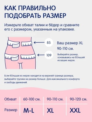 JOONIES Одноразовые послеродовые трусы, XL (90-110) 533205 (7шт)