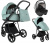 Коляска 3 в 1 Roan Sol 2в1 SL/13/L (Leather/Misti Mint) + автокресло Baesa Pro (ROAN)