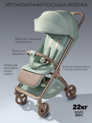 Коляска прогулочная Amarobaby, Jaunt, зелёный