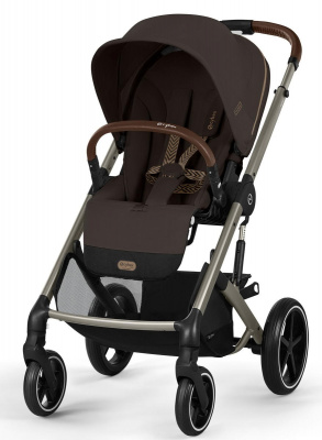Коляска прогулочная Cybex Balios S Lux TPE 2025, Chocolate Brown с дождевиком