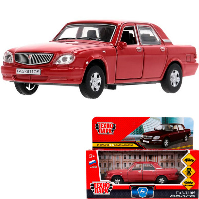 3110-12-RD Машина металл ГАЗ -31105 "волга" 12 см, откр дв,багаж,инерц,красный