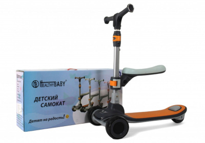 Cамокат RiverToys HB-009 GRAPHITE/графитовый