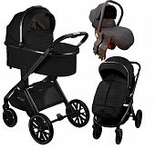 Коляска 3 в 1 AmaroBaby Motus Premium Ecco чёрный