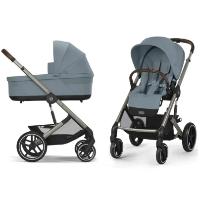 Коляска 2 в 1 Cybex Balios S Lux с дождевиком Stormy Blue