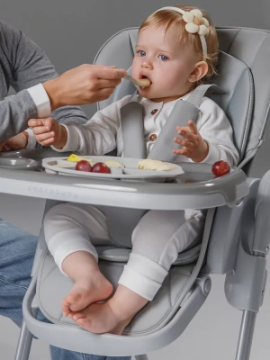 Стульчик для кормления Amarobaby Gourmet (серый) 