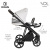 Коляска 2 в 1 Roan SOL RSL/2024 (Кожа White/Black/руч.тем.коричневый)
