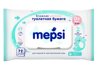 0171 Влажные туалетная бумага Mepsi 40шт.