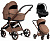 Коляска 3 в 1 Tutis Mio 3+ NEW Limited, Hoopoe Brown (016)