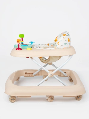 Ходунки детские с электронной игровой панелью Amarobaby, First Steps, бежевый